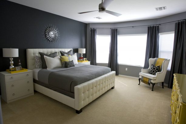 beige carpet color goes with dark grey walls