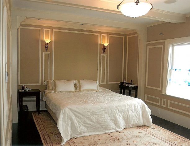 beige wall and white trim color combinations