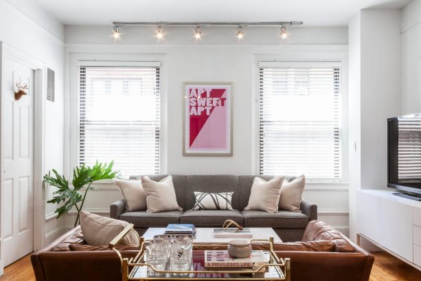 grey gold and brown living room