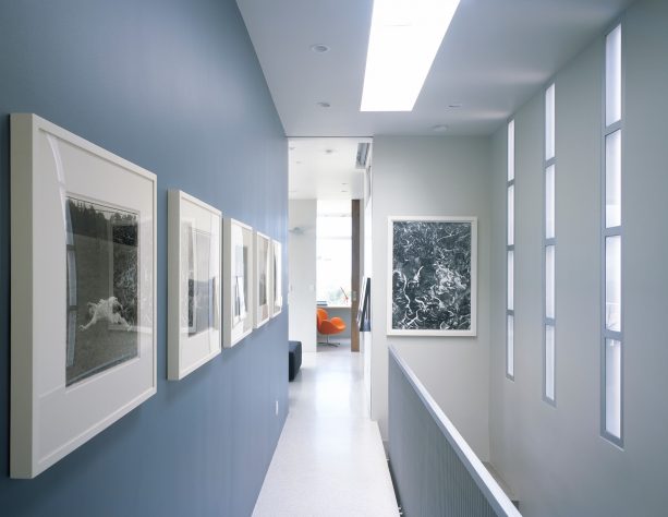 purplish grey hallway color