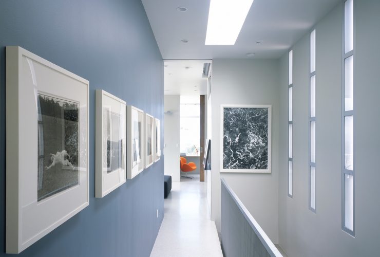 purplish grey hallway color