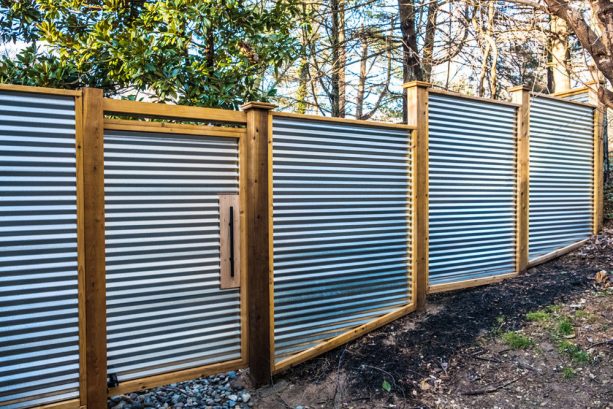 Attractive Corrugated Metal Fence, How To Corrugated Metal Fence