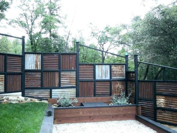 15 Most Attractive Corrugated Metal, How To Build A Wood Framed Corrugated Metal Fence Panels