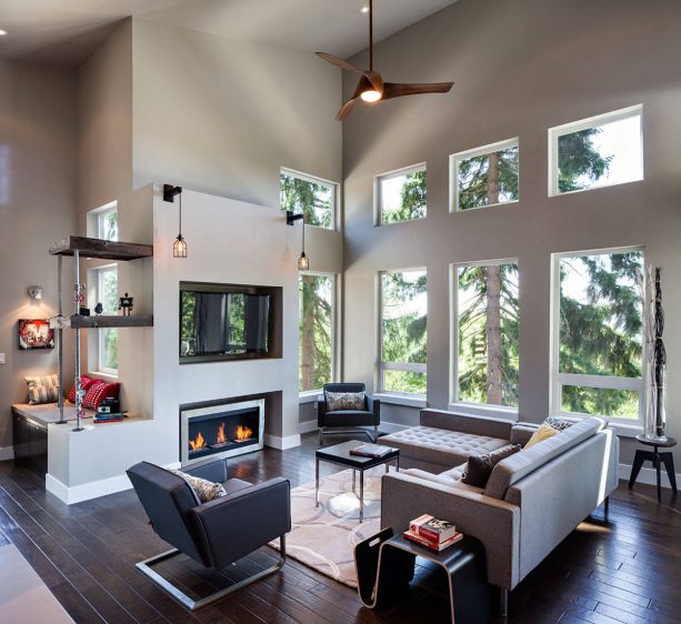 Grey Walls With Wood Floors