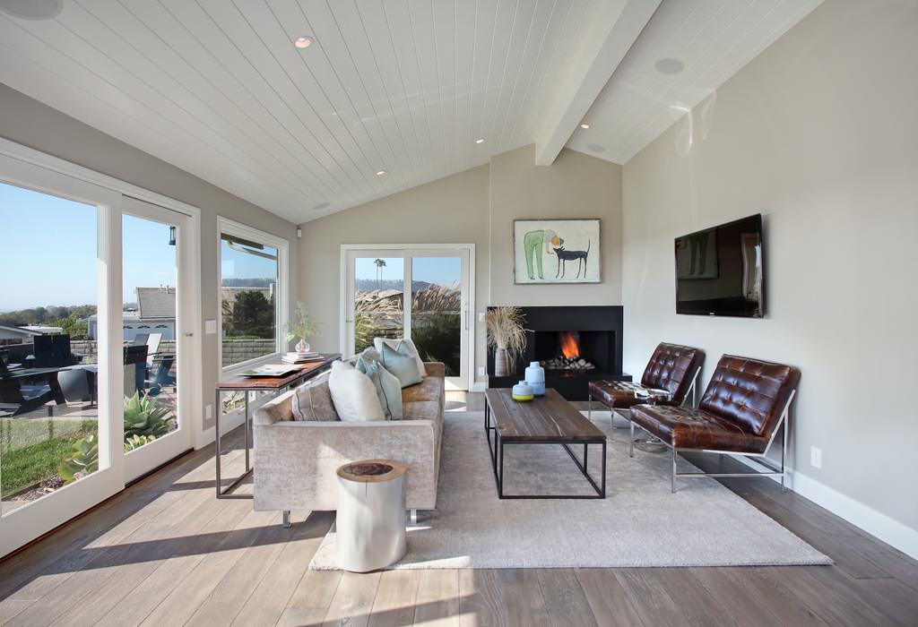 Grey Walls With Wood Floors