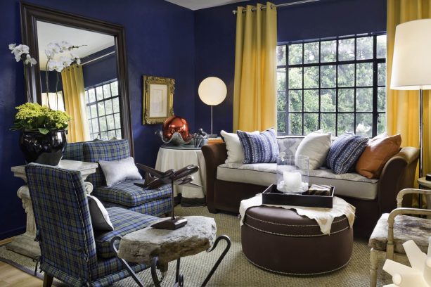 What Color Curtains Go With Blue Walls, Navy Curtains White Walls