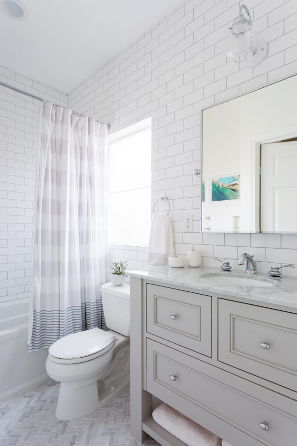 5 White Subway Tile Gray Grout Facts, White Bathroom Floor Tile With Grey Grout