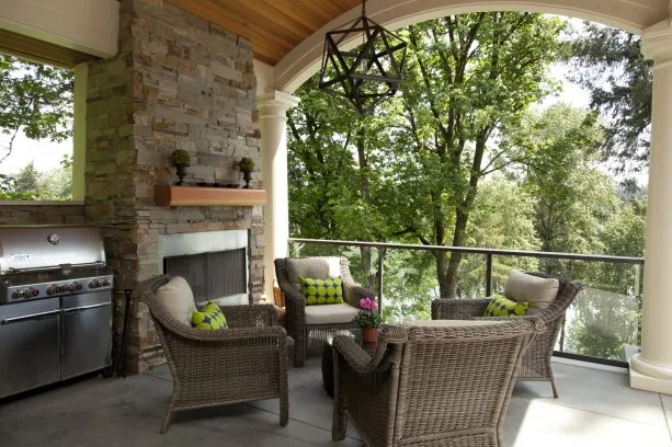 unique arched T&G porch ceiling from fir