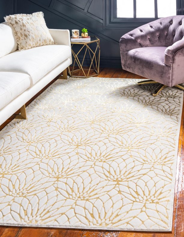 White And Gold Area Rug And 7 Best Interior Color Themes To Pair With It Jimenezphoto
