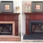 an elegant fireplace before and after getting stained