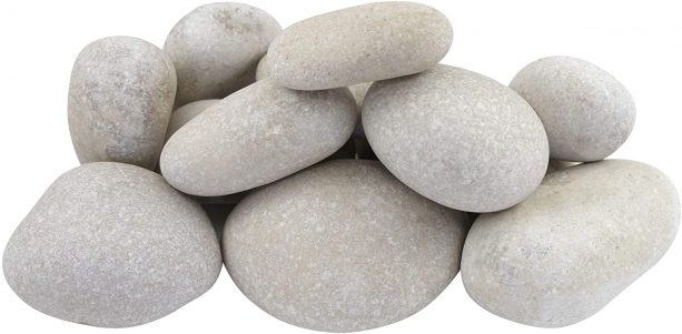 3” up to 5” Caribbean white beach pebbles