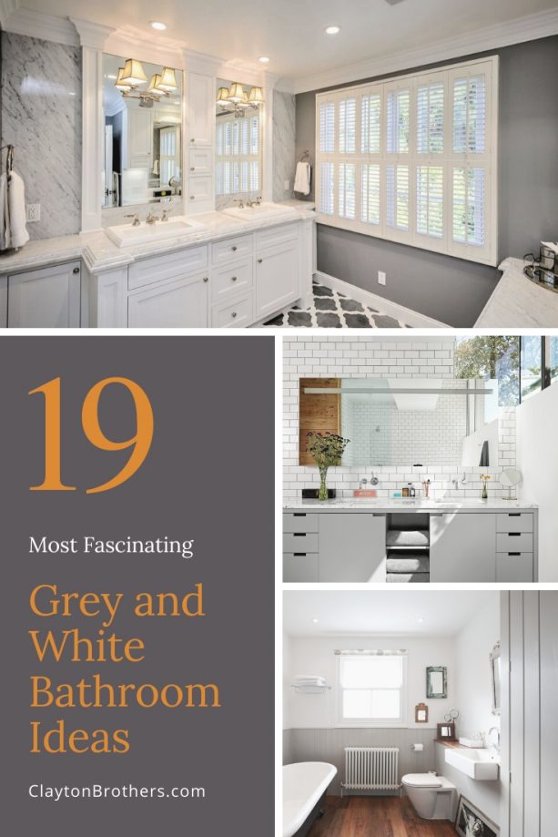 Grey and White Bathroom