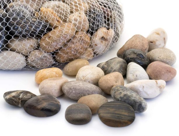 large-size decorative polished river rocks in natural color option