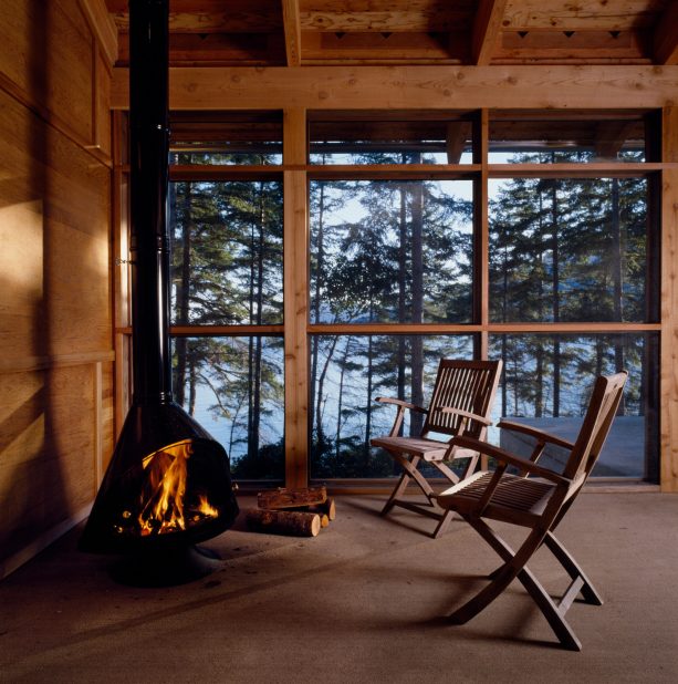 Malm Zircon 34 in a small contemporary rustic screened porch
