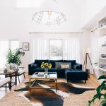 oversized wire chandelier as one excellent choice for industrial farmhouse living room