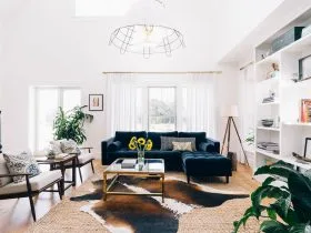 oversized wire chandelier as one excellent choice for industrial farmhouse living room
