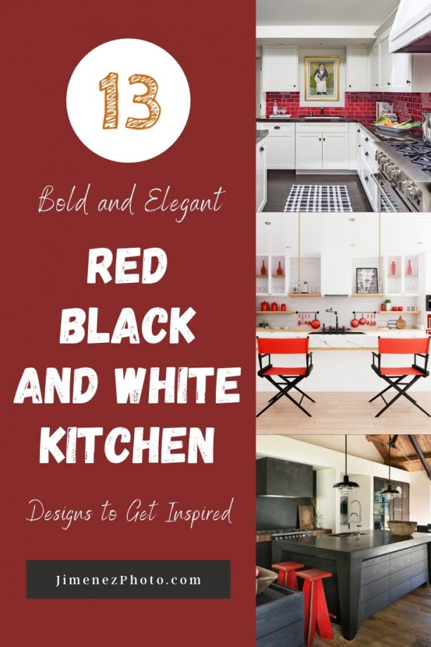 13 Bold and Elegant Red Black and White Kitchen Designs