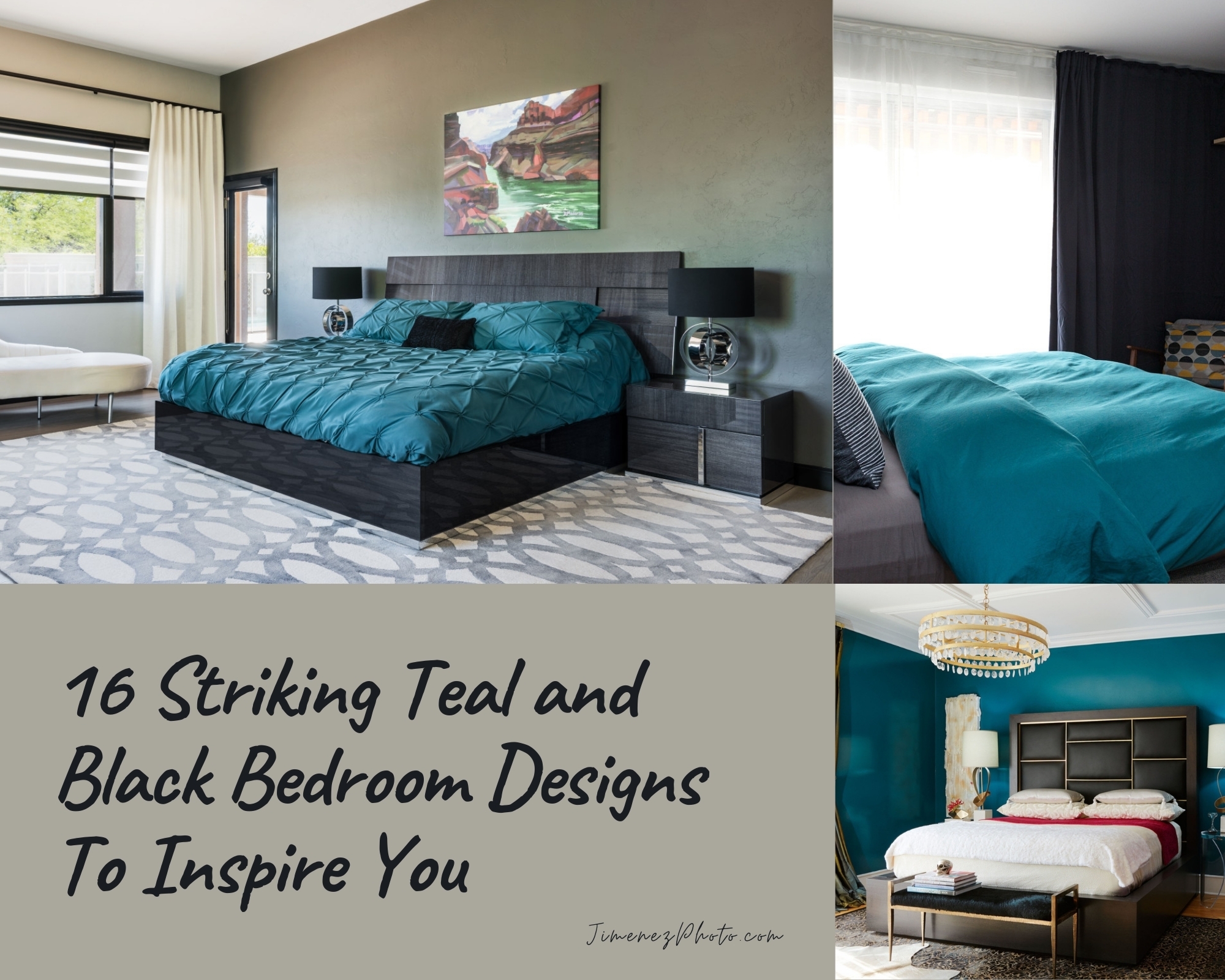 16 Striking Teal and Black Bedroom Designs To Inspire You – JimenezPhoto