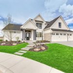 gorgeous White Dove OC-17 farmhouse exterior with black trim