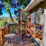 a small cat enclosure with tunnel connected to the kitchen of the house