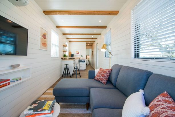 the interior of the tiny house first floor