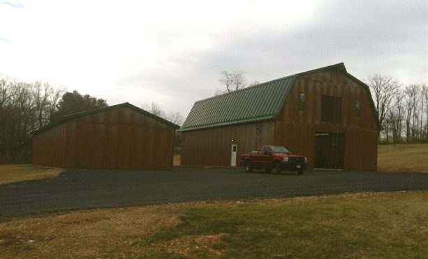 the pole barn functioned for horses lodging in the first floor and storage in the loft