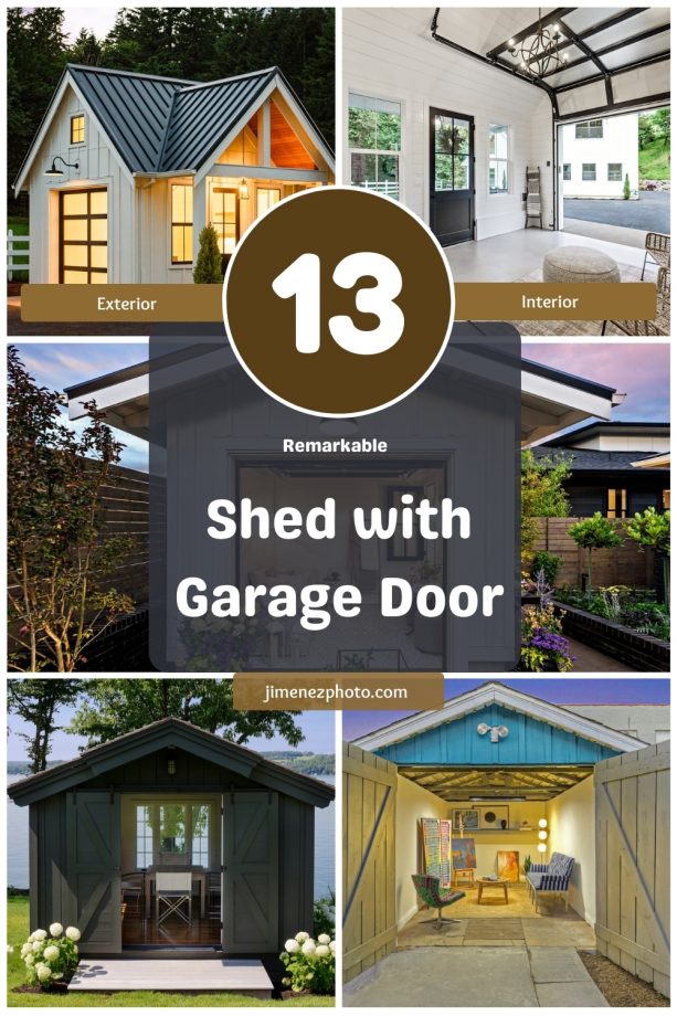 15 Remarkable Shed with Garage Door Ideas