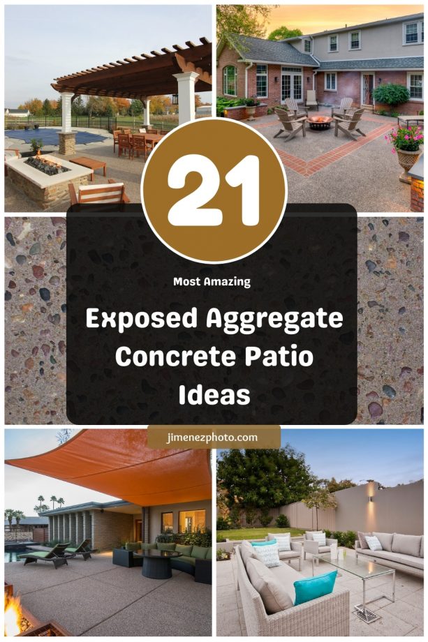 21 Most Amazing Exposed Aggregate Concrete Patio Ideas