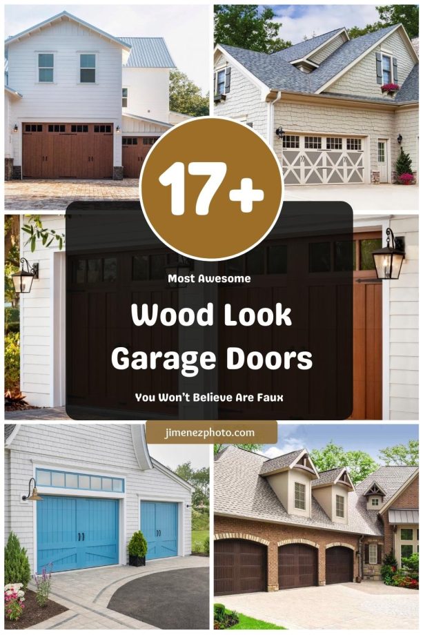 17+ Most Awesome Wood Look Garage Doors You Won’t Believe Are Faux