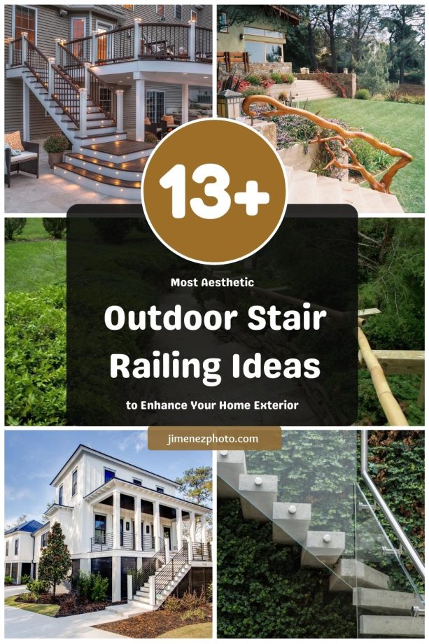 13+ Most Aesthetic Outdoor Stair Railing Ideas