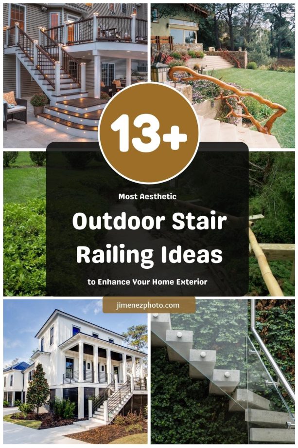 13+ Most Aesthetic Outdoor Stair Railing Ideas