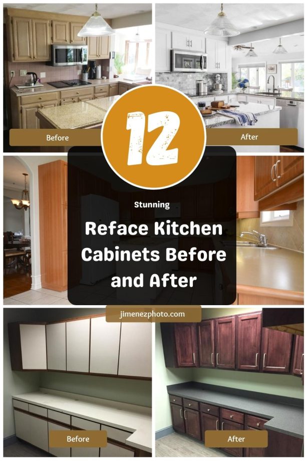 12 Stunning Reface Kitchen Cabinets Before and After Projects