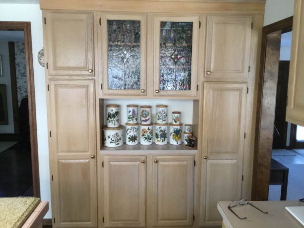 before reface - an old cabinetry in the other side of the kitchen