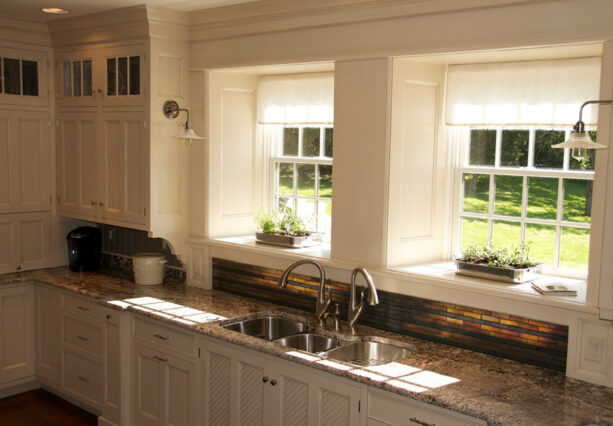 a more aesthetic look with double kitchen garden windows